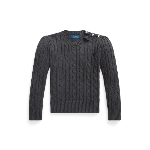 Baumwollpullover mit Zopfmuster