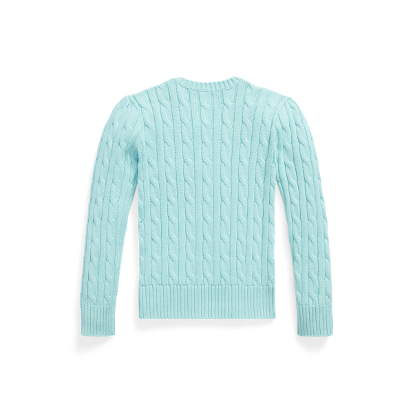 Baumwollpullover mit Zopfmuster Girls 1.5-6.5 Years in Wellensittich 2
