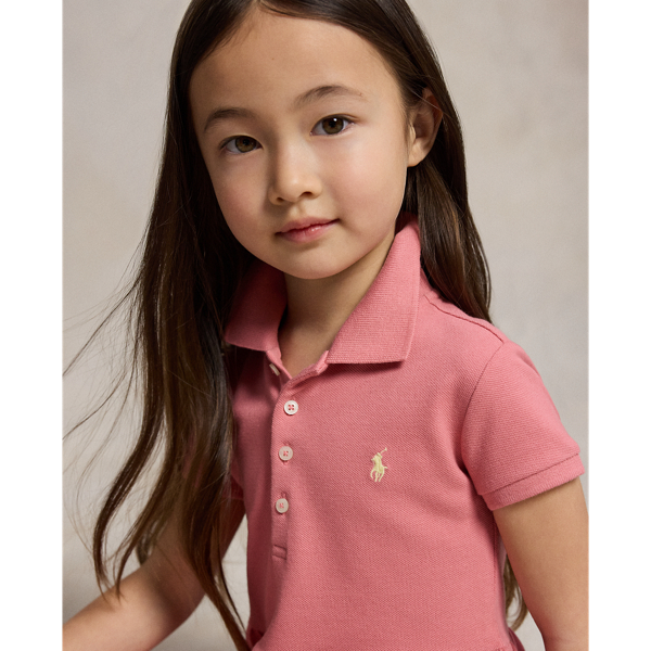 Piqu&eacute;-Polokleid mit Stretch Girls 1.5-6.5 Years in W&uuml;stenrose 5