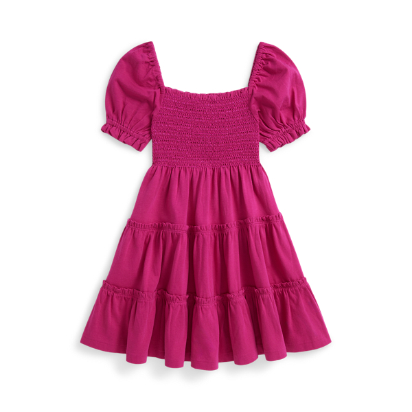Smocked Cotton Jersey Dress