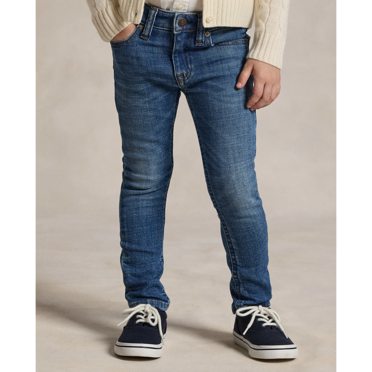 Детские джинсы Ralph Lauren High-Rise Skinny Fit Stretch, цвет: Варёный — фото 2