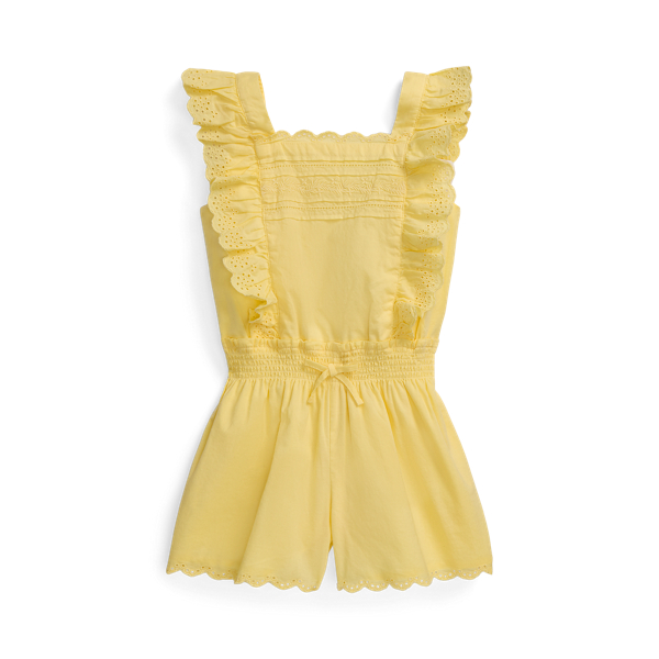Embroidered Cotton Batiste Playsuit