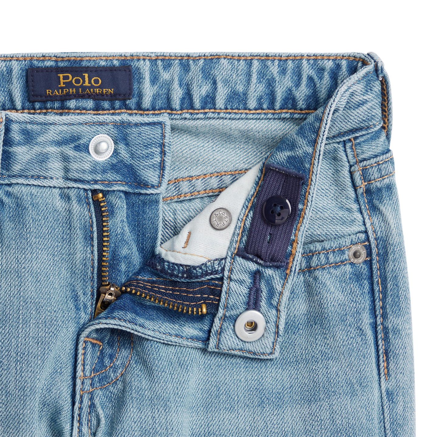 Детские джинсы Ralph Lauren Slim Taper Indigo, цвет: Варёный — фото 2