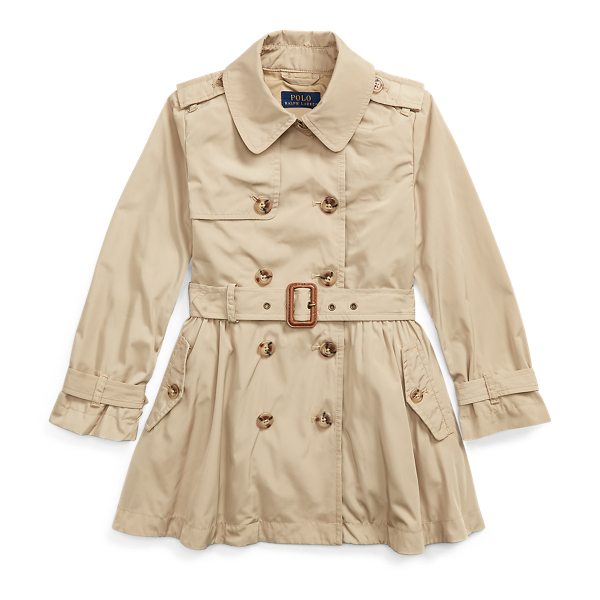 Water-Resistant Hooded Trench Coat