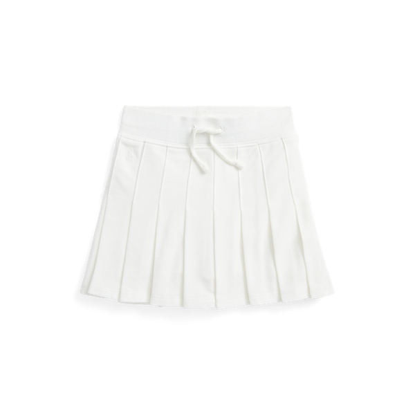Pleated Cotton Mesh Skort
