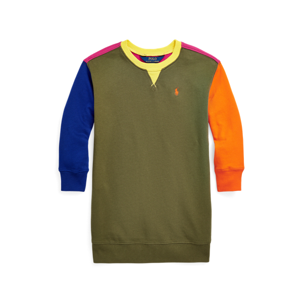Robe sweat en molleton color-block