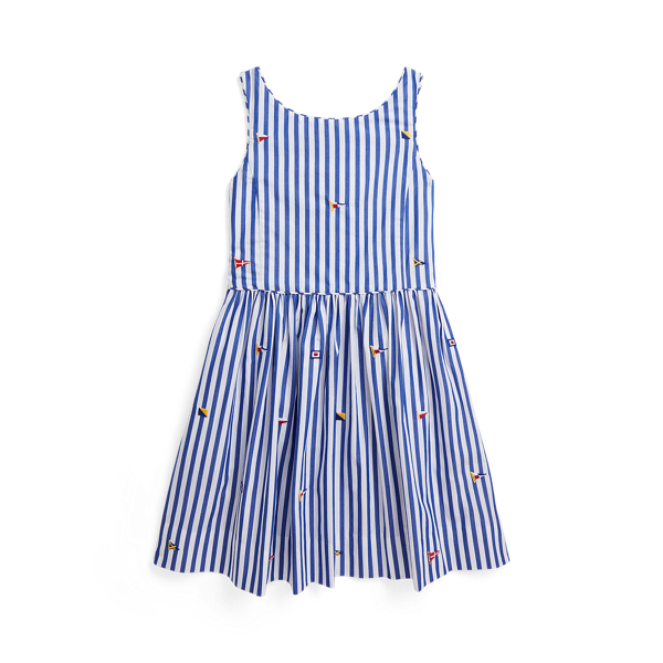 Blue poplin dress best sale