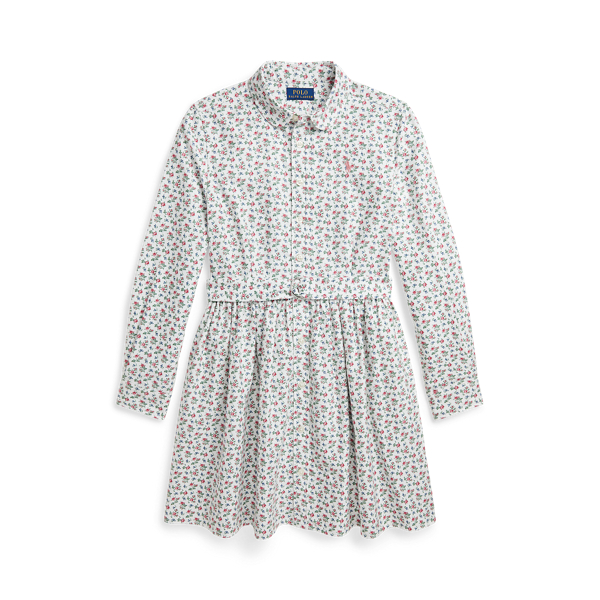 Belted Floral Oxford Shirtdress