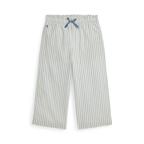 Striped Cotton Madras Pull-On Pant