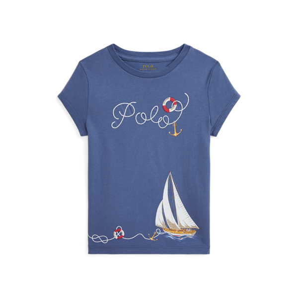 Nautical Logo Cotton Jersey Tee Girls 1.5-6.5 Years 1
