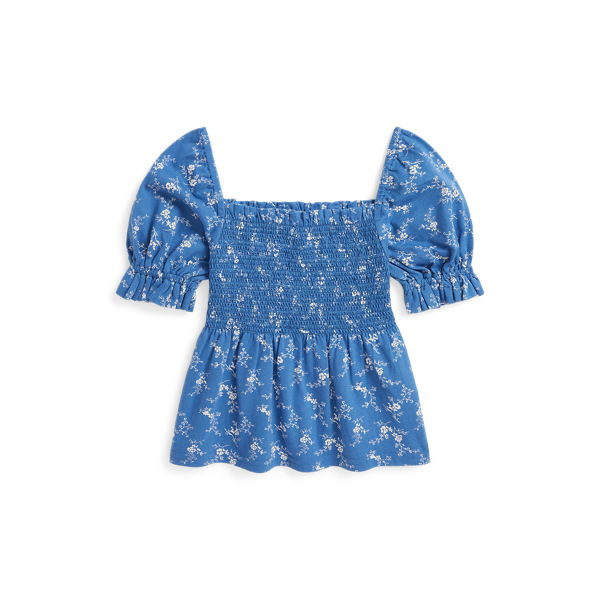 Floral Smocked Cotton Jersey Dress | Ralph Lauren