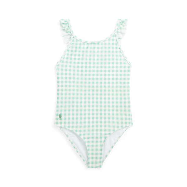Gingham Ruffled One-Piece Swimsuit