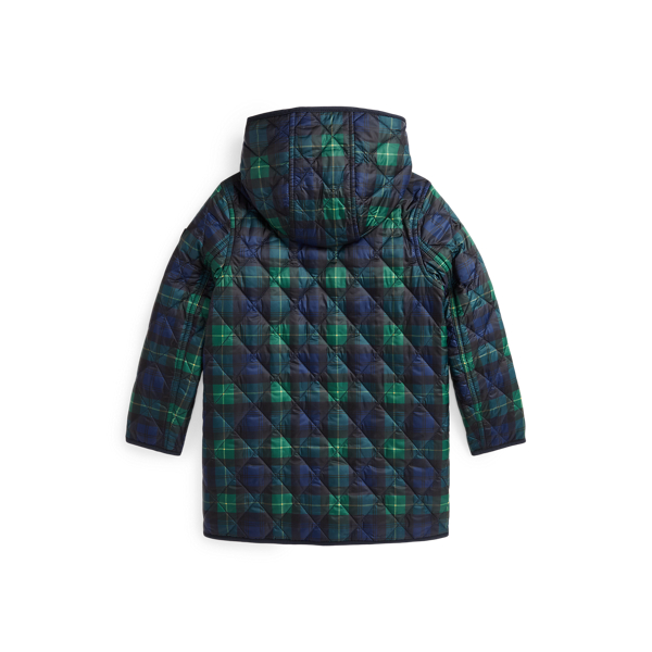 Plaid Quilted Reversible Hooded Jacket for Girls Ralph Lauren UK