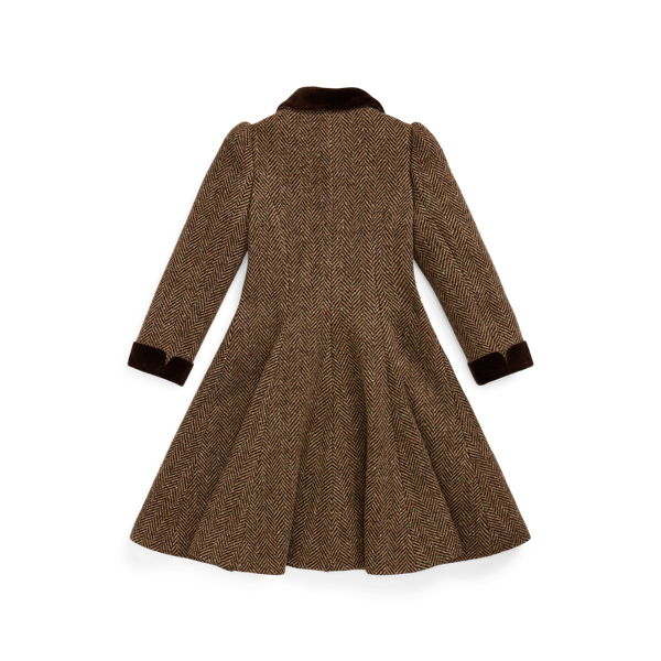 Girls long wool coat hot sale