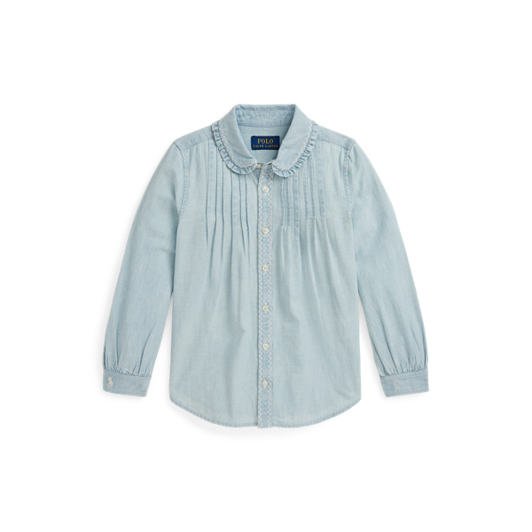Chemise brod&eacute;e en chambray de coton Girls 1.5-6.5 Years en 1
