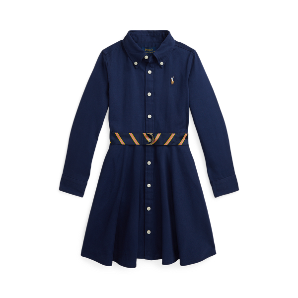 Robe ceinturée en chino de coton