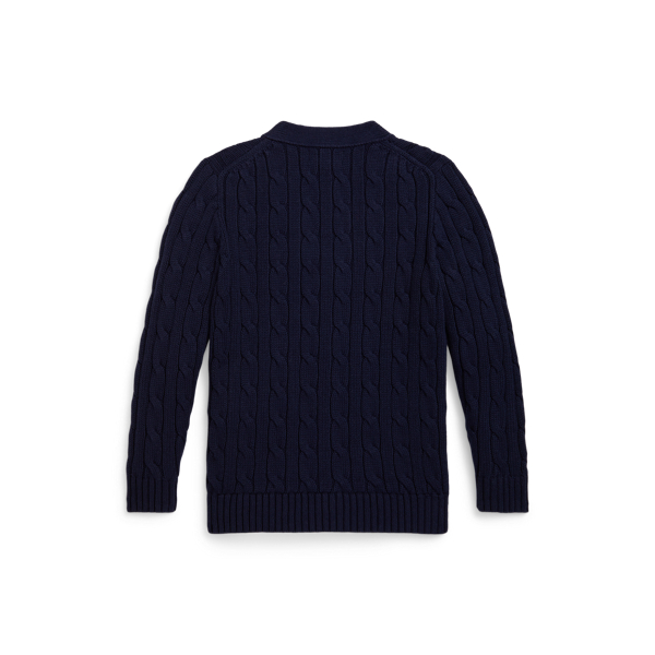 Cardigan torsadé en coton à col en V