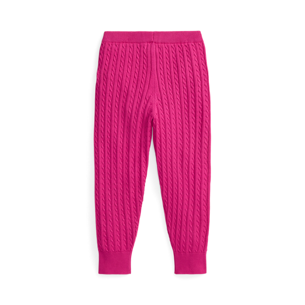 Pantalon de jogging coton mini-torsades Girls 1.5-6.5 Years en Preppy Pink 2
