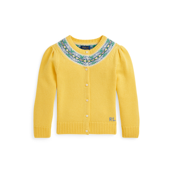 Cardigan Fair Isle laine et coton