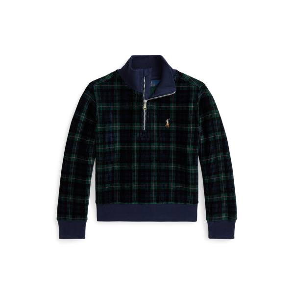 Pull en velours c&ocirc;tel&eacute; &eacute;cossais Girls 1.5-6.5 Years en 1