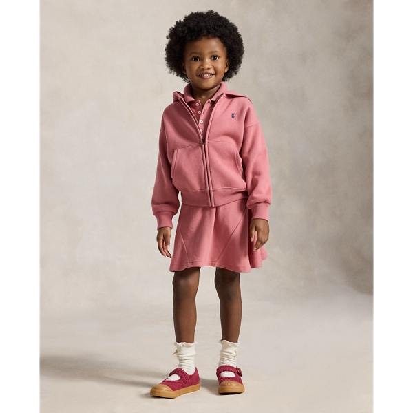 Fleece-Kapuzenjacke Girls 1.5-6.5 Years in Segeltuch&nbsp;&ndash; Rosa 4