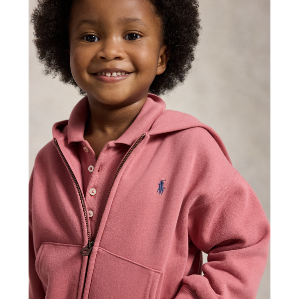 Fleece-Kapuzenjacke Girls 1.5-6.5 Years in Segeltuch&nbsp;&ndash; Rosa 5