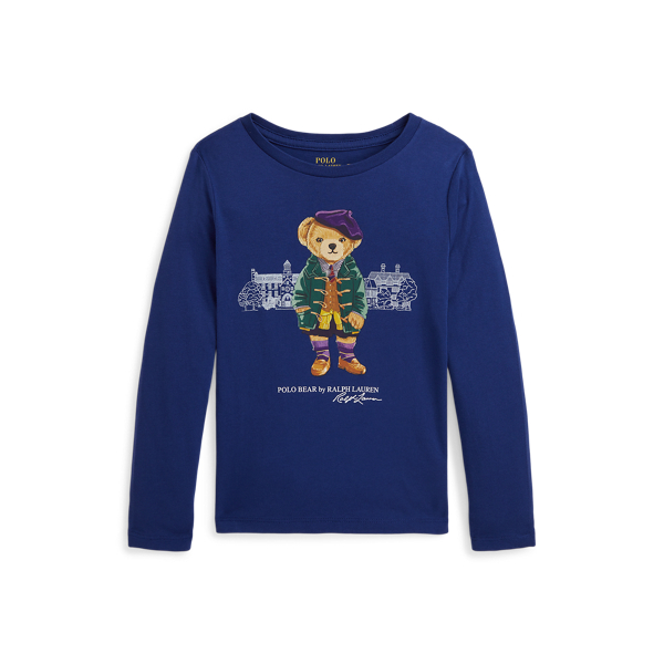 Polo Bear Cotton Jersey Long-Sleeve Tee