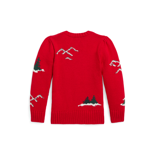 ラルフローレン　ポロベア　セーター　赤　スキー　ポロカントリー 最高のノルディック柄&ポロベア 90s ラルフローレンカントリー ニット