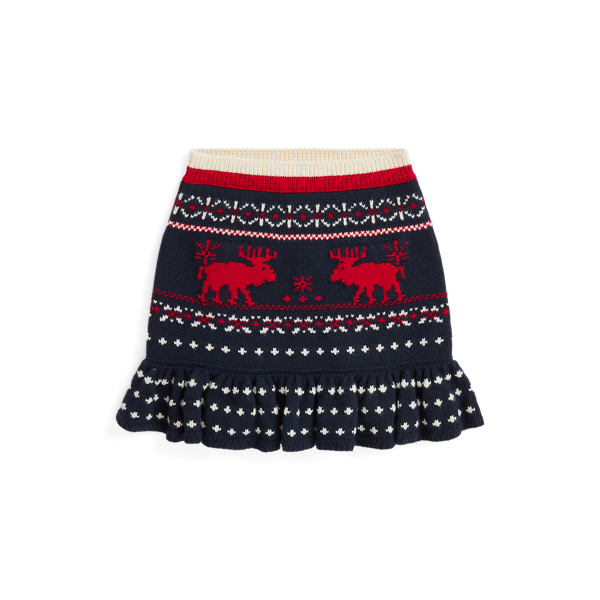 Snowflake Cotton-Wool Peplum Skirt