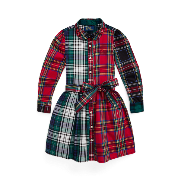 Multi Plaid Cotton Fun Shirtdress Girls 2-6x 1