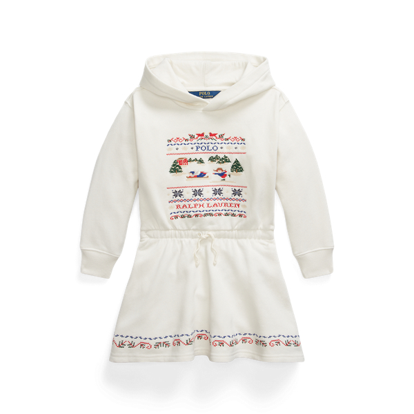 Nevis Embroidered Fleece Hoodie Dress Girls 2-6x 1