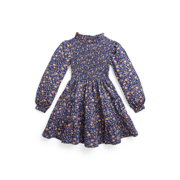 Floral Smocked Cotton Jersey Dress