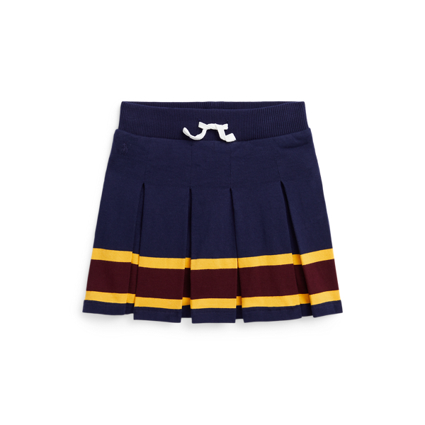 Jupe-short pliss&eacute;e ray&eacute;e en jersey