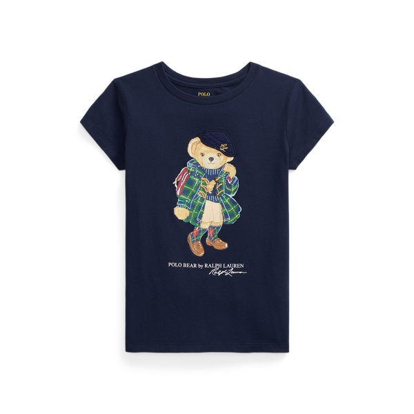 T-shirt em malha de algod&atilde;o Polo Bear