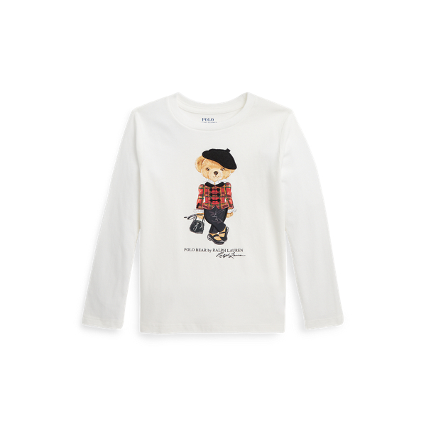 Polo Bear Cotton Jersey Long-Sleeve Tee