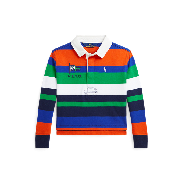 Striped Cotton Jersey Boxy Rugby Shirt