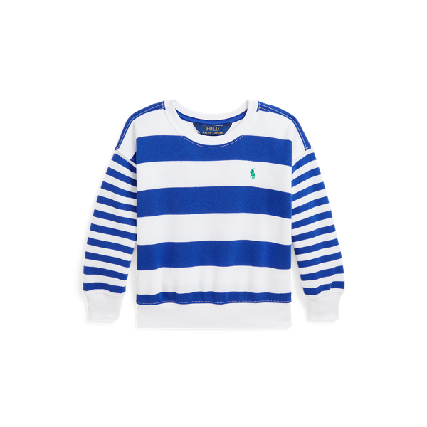 Cruise Royal/White Striped French Terry Sweatshirt Girls 2-6x 1