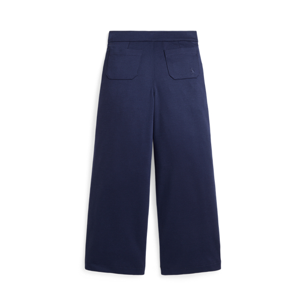 Newport Navy Buttoned Ponte Wide-Leg Trousers Girls 1.5-6.5 Years 2