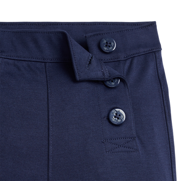 Newport Navy Buttoned Ponte Wide-Leg Trousers Girls 1.5-6.5 Years 3