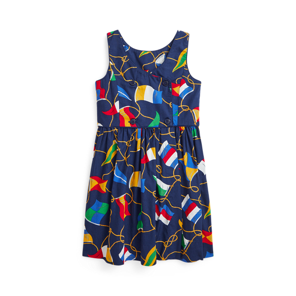 Signal Flag Toss Nautical-Flag Cotton Poplin Dress Girls 1.5-6.5 Years 2