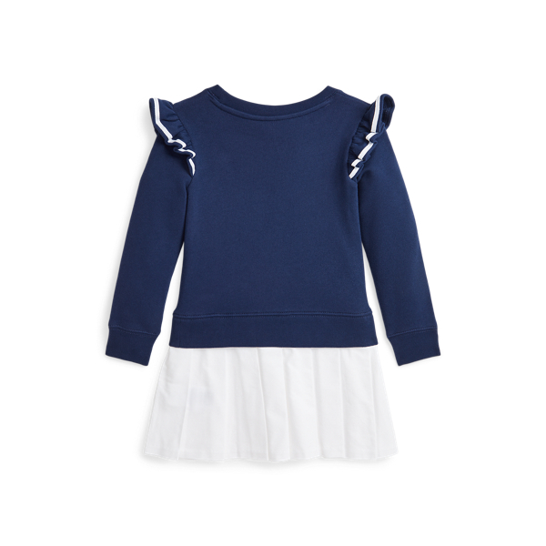 Newport Navy/White Woven-Skirt Terry Dress Girls 1.5-6.5 Years 2