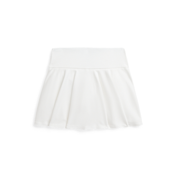 Paper White W/Tonal Flounced Stretch Ponte Skort Girls 1.5-6.5 Years 2