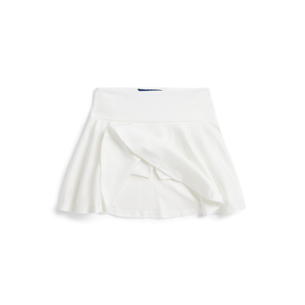 Paper White W/Tonal Flounced Stretch Ponte Skort Girls 1.5-6.5 Years 3