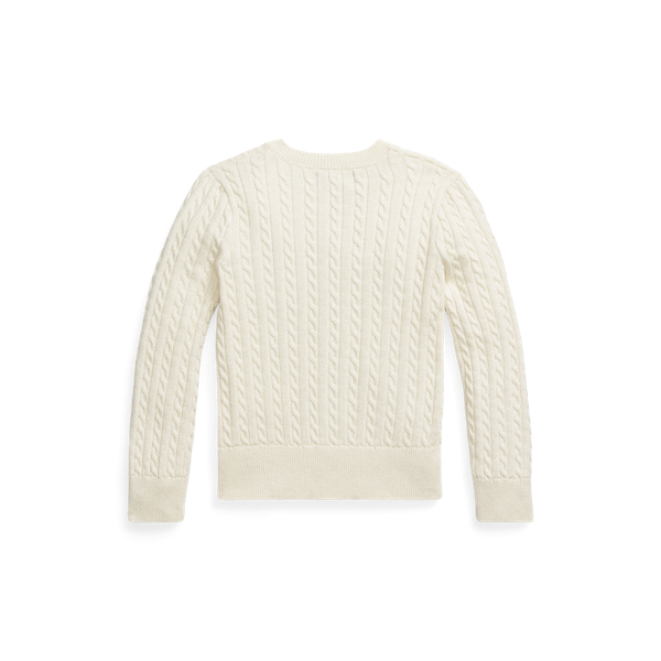 Clubhouse Cream Metallic Mini-Cable Cardigan Girls 2-6x 2