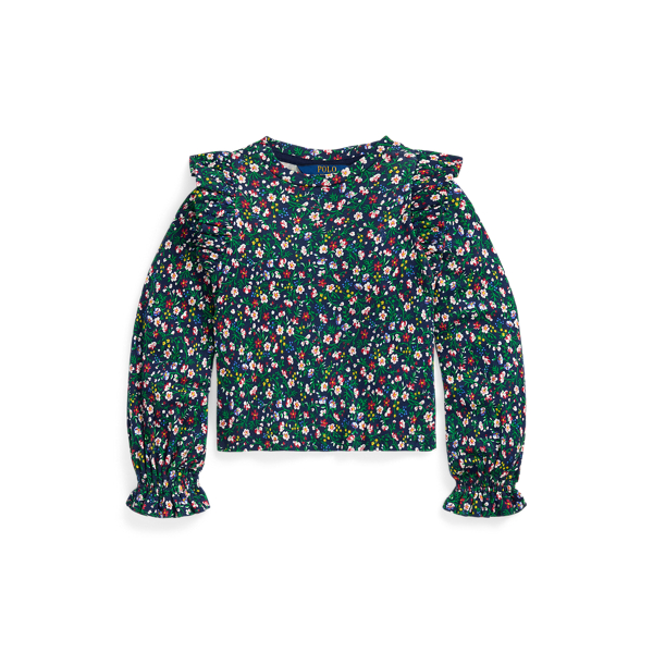 Gebl&uuml;mtes Oberteil mit R&uuml;schenbesatz Girls 1.5-6.5 Years in 1