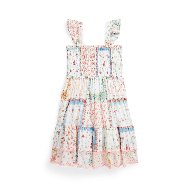 Floral Handkerchief Floral Smocked Cotton Batiste Dress Girls 1.5-6.5 Years 3