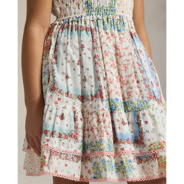 Floral Handkerchief Floral Smocked Cotton Batiste Dress Girls 1.5-6.5 Years 5