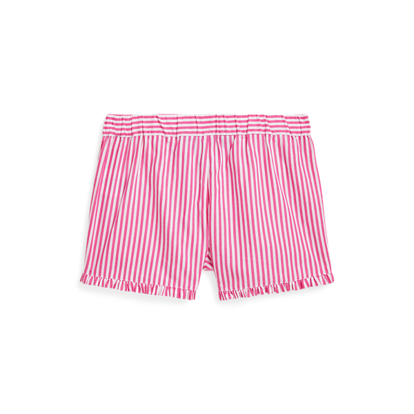 Pink/White Striped Ruffled Cotton Short Girls 1.5-6.5 Years 3