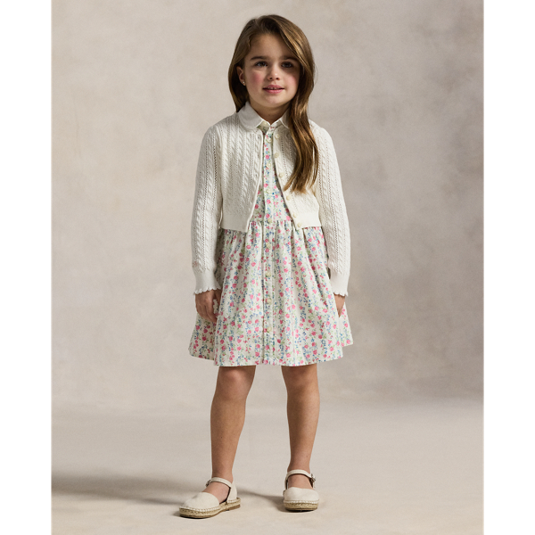 Nevis Pointelle-Knit Cotton Cardigan Girls 1.5-6.5 Years 4