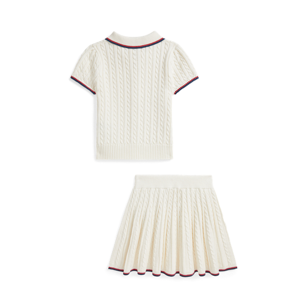 Strickjacke und Rock mit Mini-Zopfmuster Girls 1.5-6.5 Years in Nevis multi 3